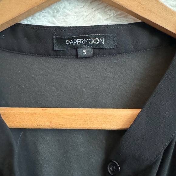 Stitch fix paper moon black sheer lined dress -Small - Picture 3 of 7